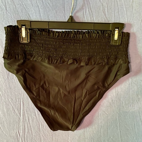 🏖️SHEKINI Ruched/Smocked High Waisted Swim Bottom🏖️ NWT - Picture 3 of 14
